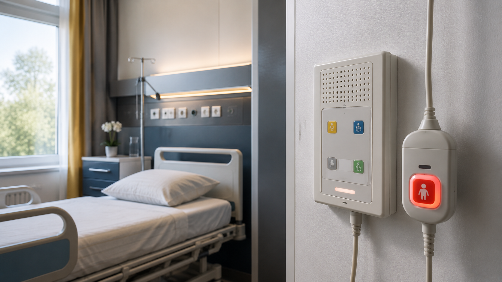 Patientenzimmer mit Rufanlage